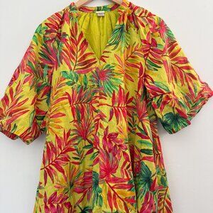 🌴 Magaschoni Tropical Print Cover-Up Dress – XS (Fits Like Small)